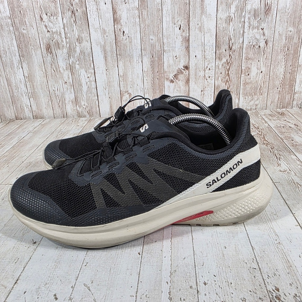 Salomon Hypulse Mens Trail Running Shoes Black White 416849 Size 10.5